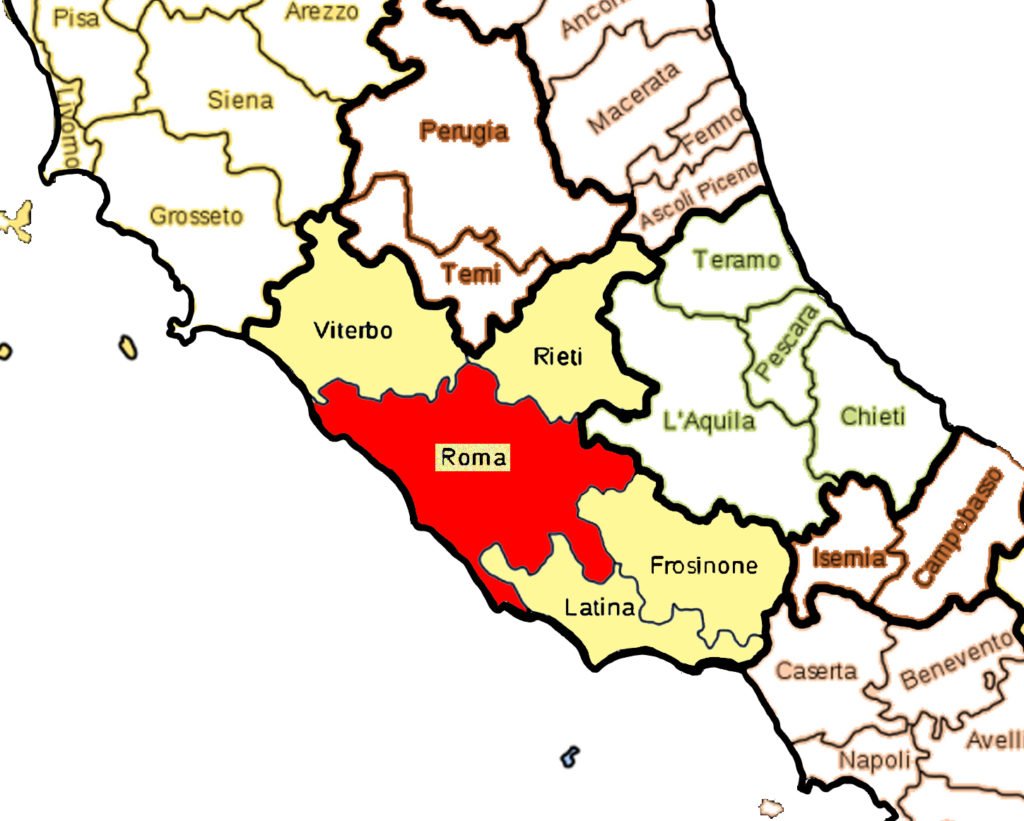 Map of province of Roma