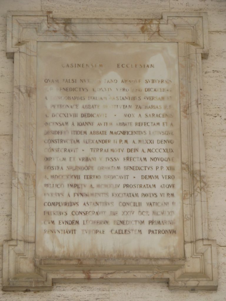 Latin Text found in the Abbey of Monte Cassino