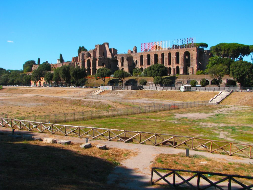 Circus Maximus, the largest ancient Roman racetrack for chariots and other spectacles,  which now hosts concerts.