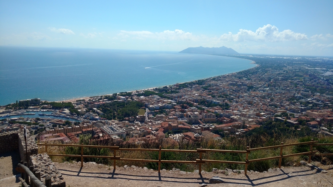 Terracina, as seen from the Temple of Jupiter