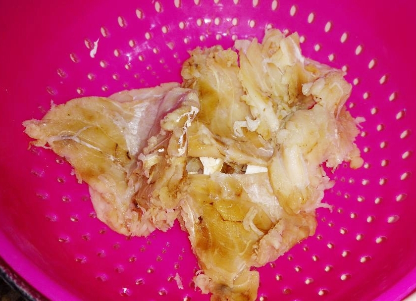 Boiled salted cod (baccala).
