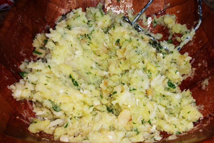 Potato and salted cod (baccala) mixture.